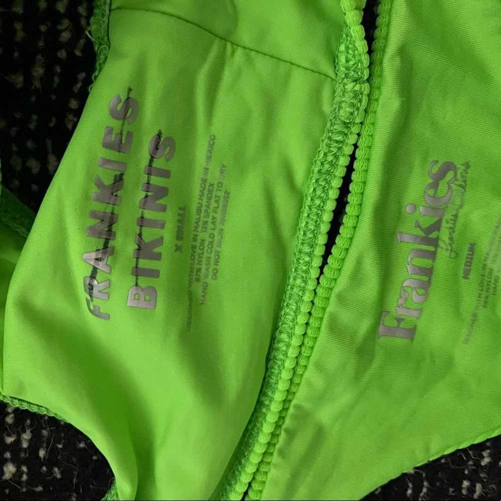 Frankies Bikini Ribbed Acid Green XS/M